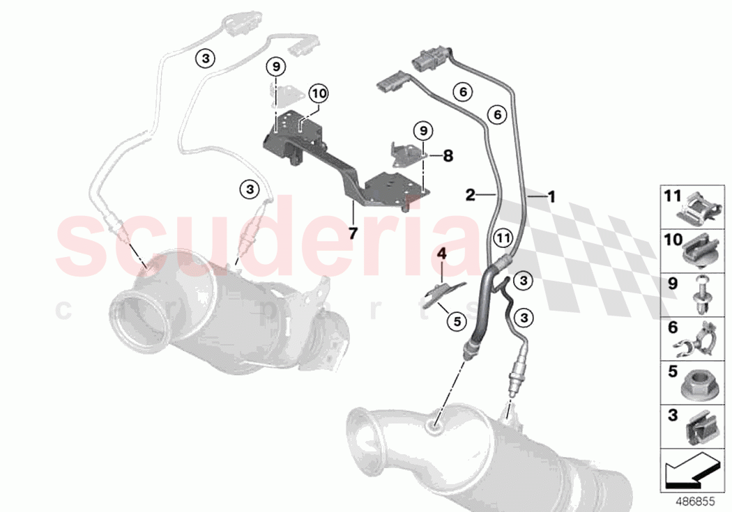 Lambda Probe Fixings of Rolls Royce Rolls Royce Ghost Extended RR22(2019-2023)
