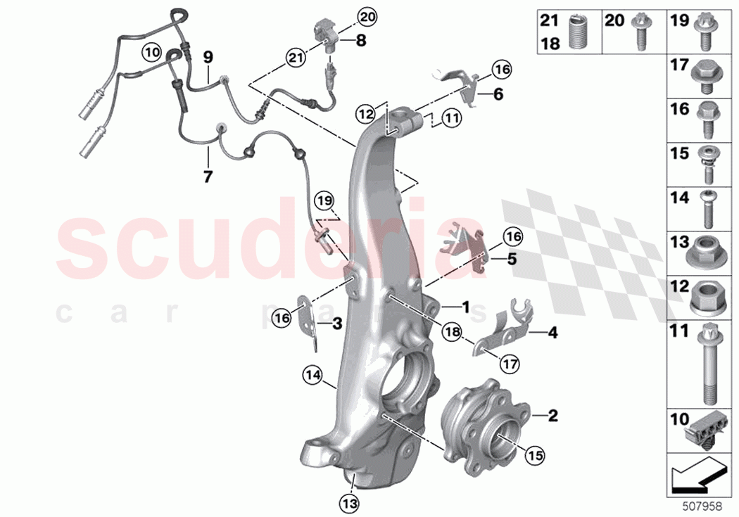 Carrier wheel bearing front of Rolls Royce Rolls Royce Ghost Extended RR22(2019-2023)
