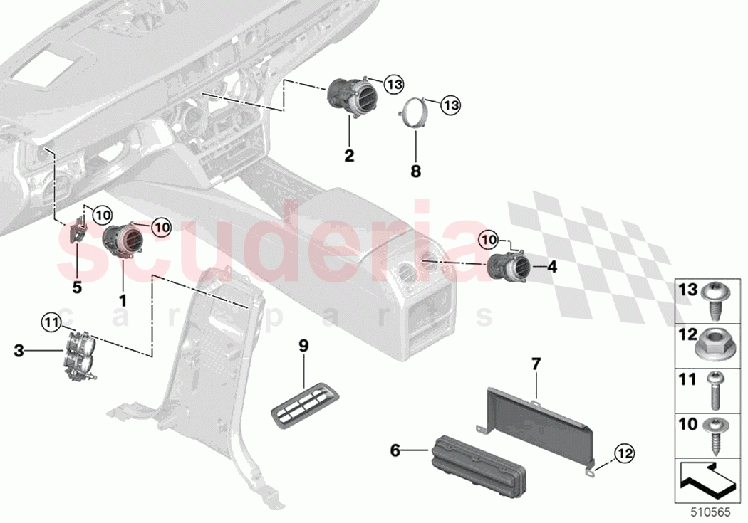 Air outlet of Rolls Royce Rolls Royce Ghost Extended RR22(2019-2023)