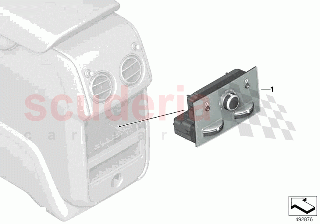 Operating unit automatic rear cabin A C of Rolls Royce Rolls Royce Ghost Extended RR22(2019-2023)