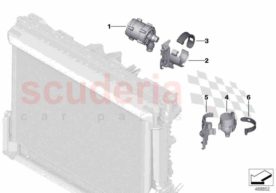 Electric water pump mounting of Rolls Royce Rolls Royce Ghost Extended RR22(2019-2023)