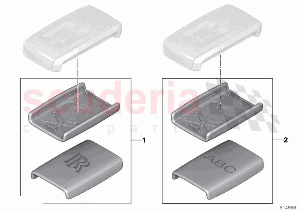Personalised Key Backs of Rolls Royce Rolls Royce Ghost Extended RR22(2019-2023)