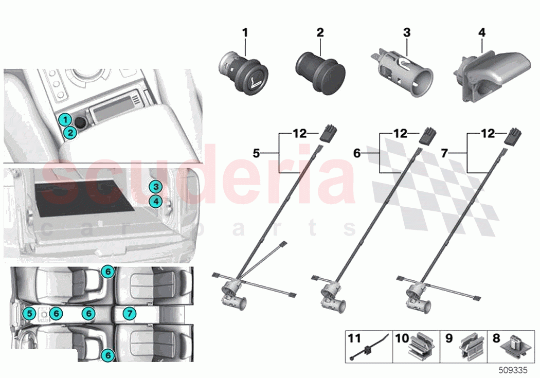 Cigarette lighter power sockets of Rolls Royce Rolls Royce Ghost Extended RR22(2019-2023)