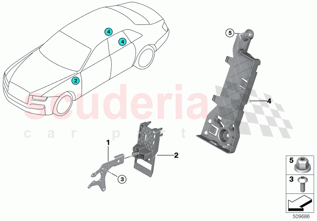 Control unit holder heat comfort pack of Rolls Royce Rolls Royce Ghost Extended RR22(2019-2023)