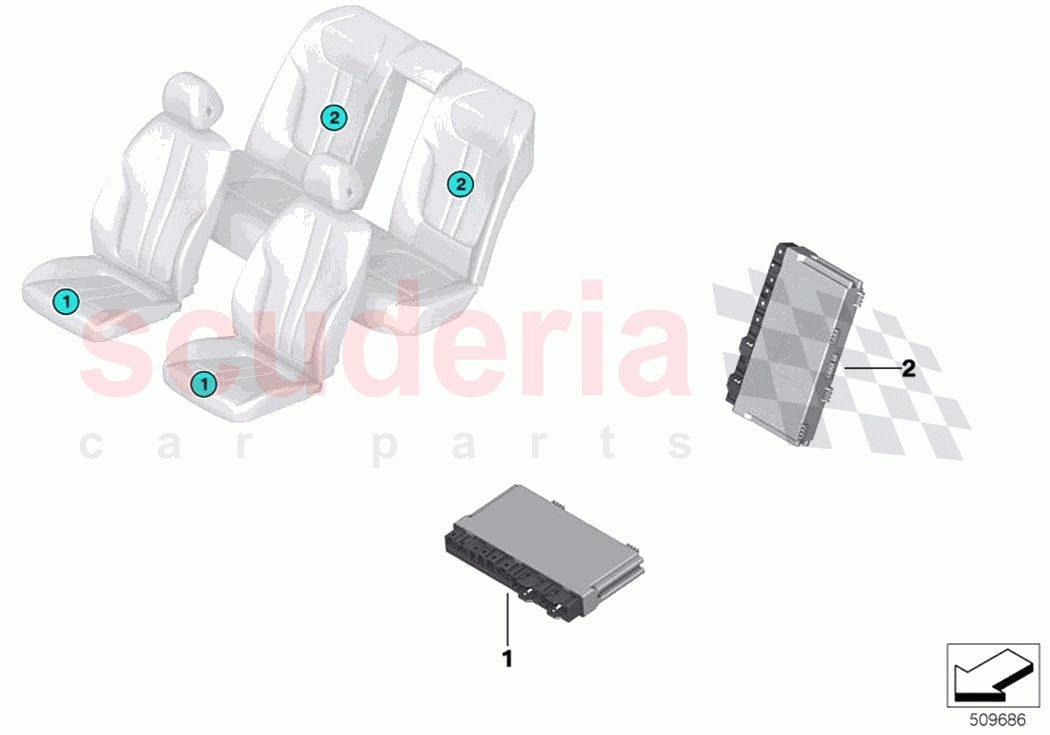 Control units seat module of Rolls Royce Rolls Royce Ghost Extended RR22(2019-2023)