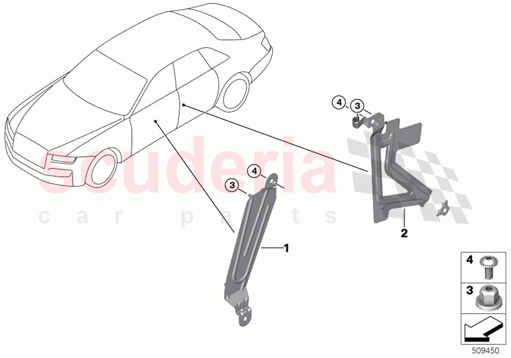 Holder cont electr central locking drive of Rolls Royce Rolls Royce Ghost Extended RR22(2019-2023)