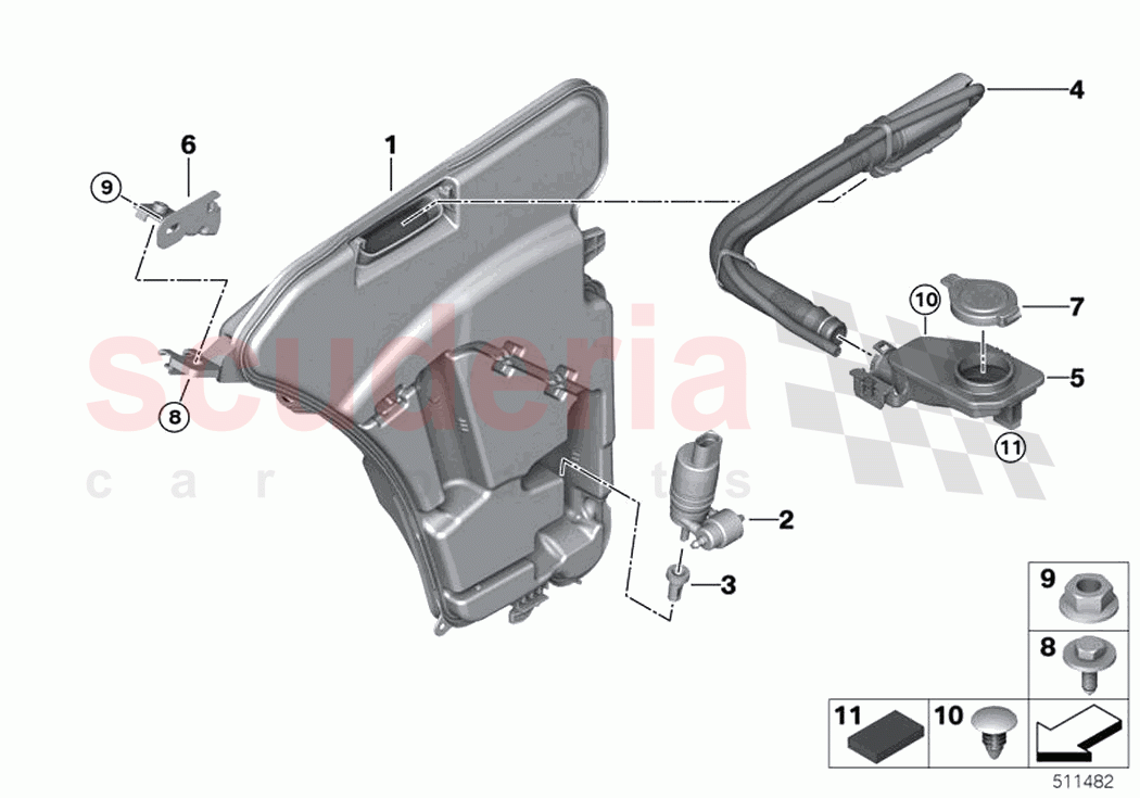 Windshield cleaning container of Rolls Royce Rolls Royce Ghost Extended RR22(2019-2023)