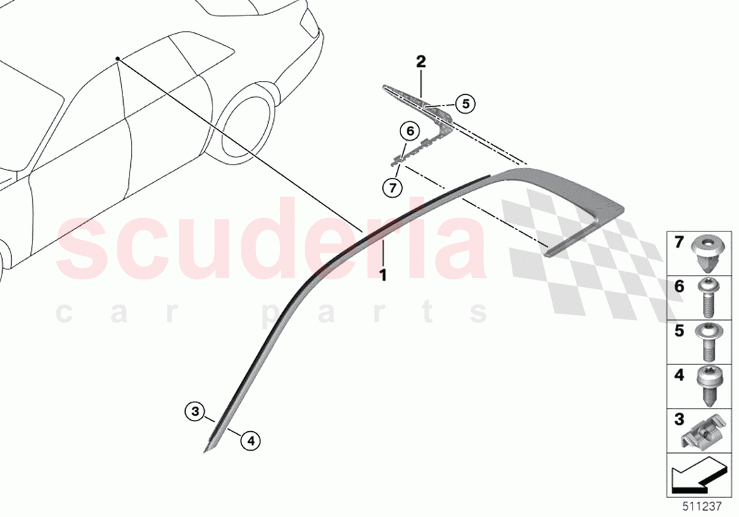 exterior trim grille of Rolls Royce Rolls Royce Ghost Extended RR22(2019-2023)