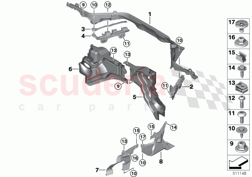 Mounting parts engine compartment of Rolls Royce Rolls Royce Ghost Extended RR22(2019-2023)