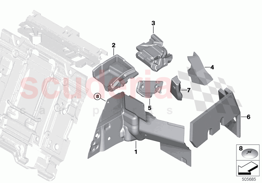 Sound insulating rear of Rolls Royce Rolls Royce Ghost Extended RR22(2019-2023)