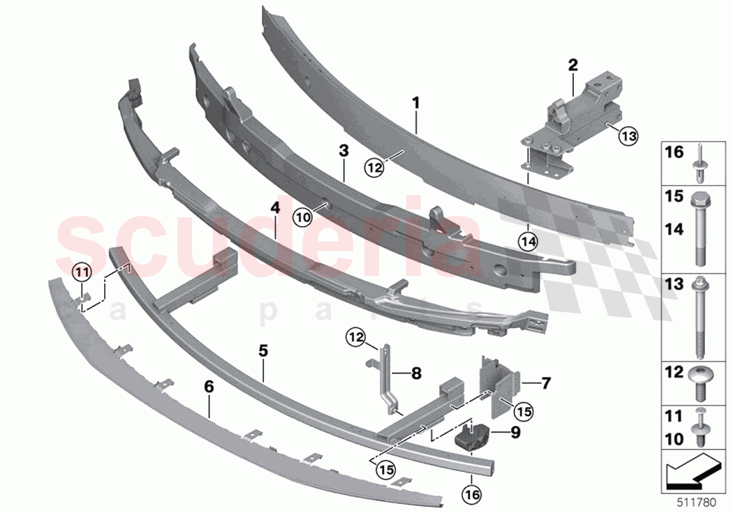 Support front of Rolls Royce Rolls Royce Ghost Extended RR22(2019-2023)