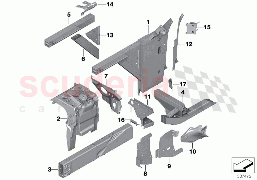 Wheelhouse engine support of Rolls Royce Rolls Royce Ghost RR21(2019-2023)