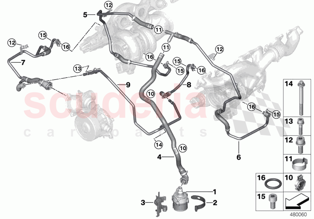 Cooling system exhaust turbocharger of Rolls Royce Rolls Royce Ghost RR21(2019-2023)