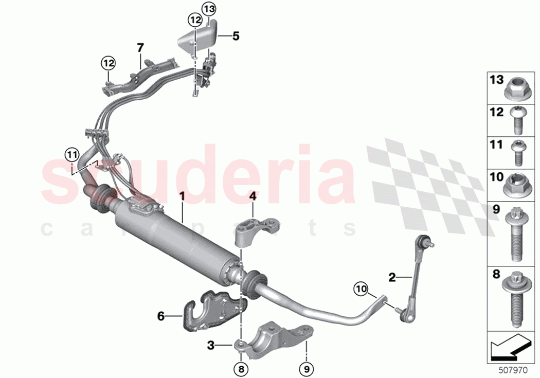 Anti roll bar front Dynamic Drive AWD of Rolls Royce Rolls Royce Ghost RR21(2019-2023)