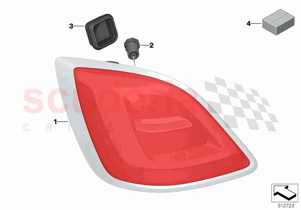 Rear light of Rolls Royce Rolls Royce Ghost RR21(2019-2023)