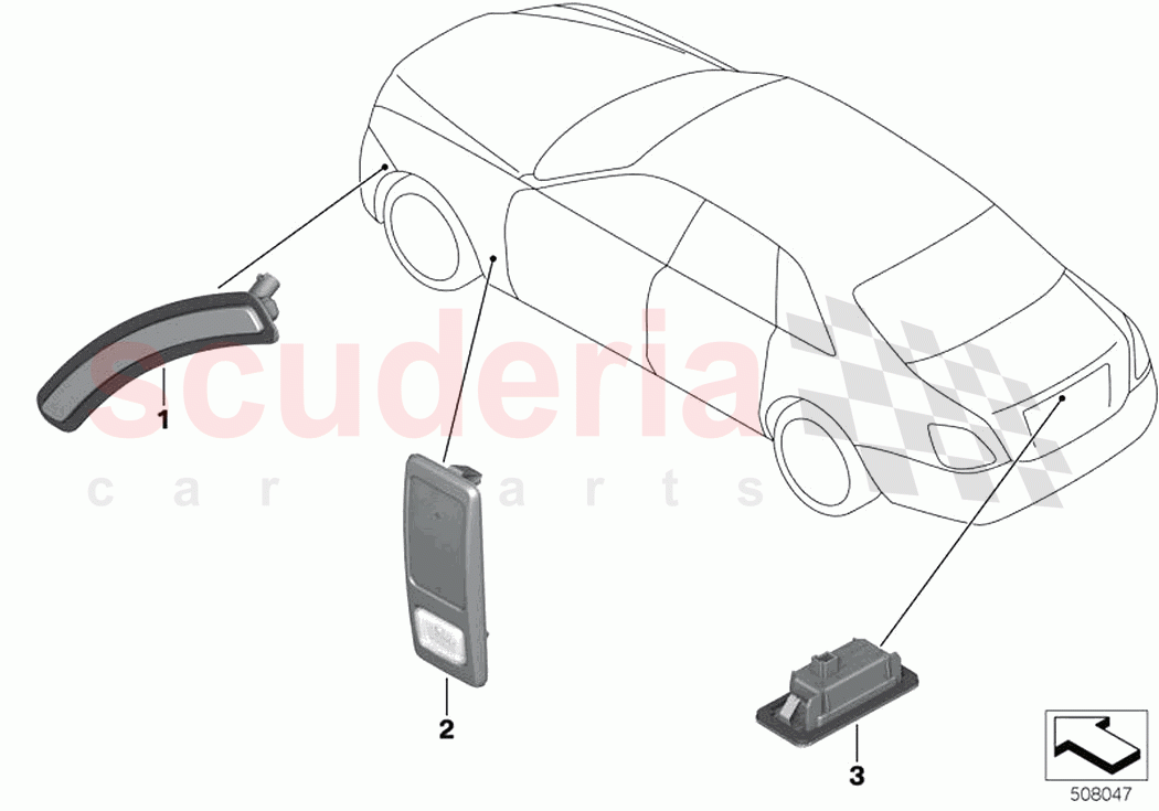 Side repeater lights outer of Rolls Royce Rolls Royce Ghost RR21(2019-2023)