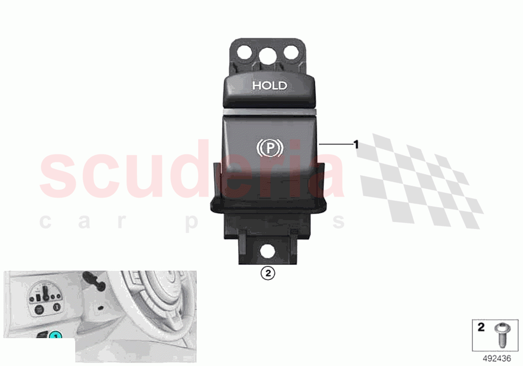 Parking brake switch of Rolls Royce Rolls Royce Ghost RR21(2019-2023)