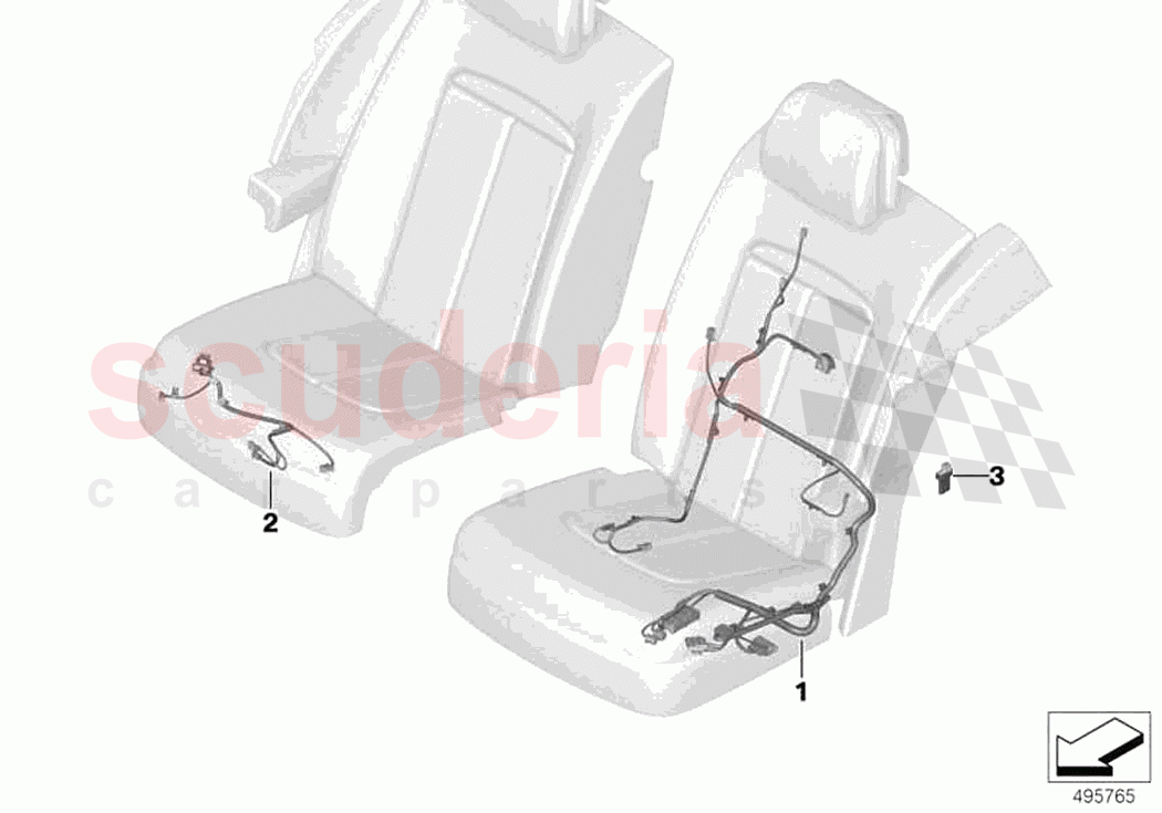Rear seat wiring set of Rolls Royce Rolls Royce Ghost RR21(2019-2023)
