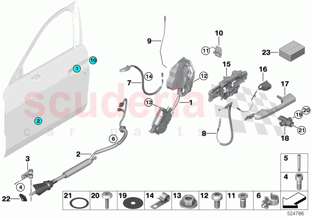 Locking system door front of Rolls Royce Rolls Royce Ghost RR21(2019-2023)