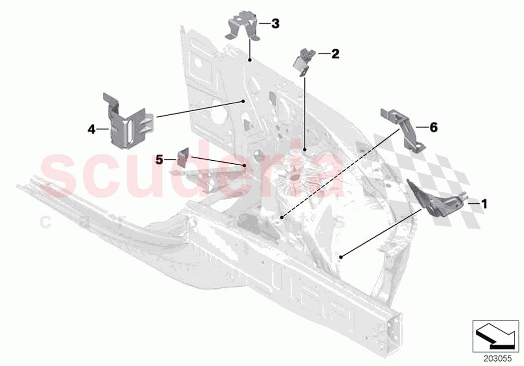 Front body bracket left of Rolls Royce Rolls Royce Ghost RR4(2017-2019)
