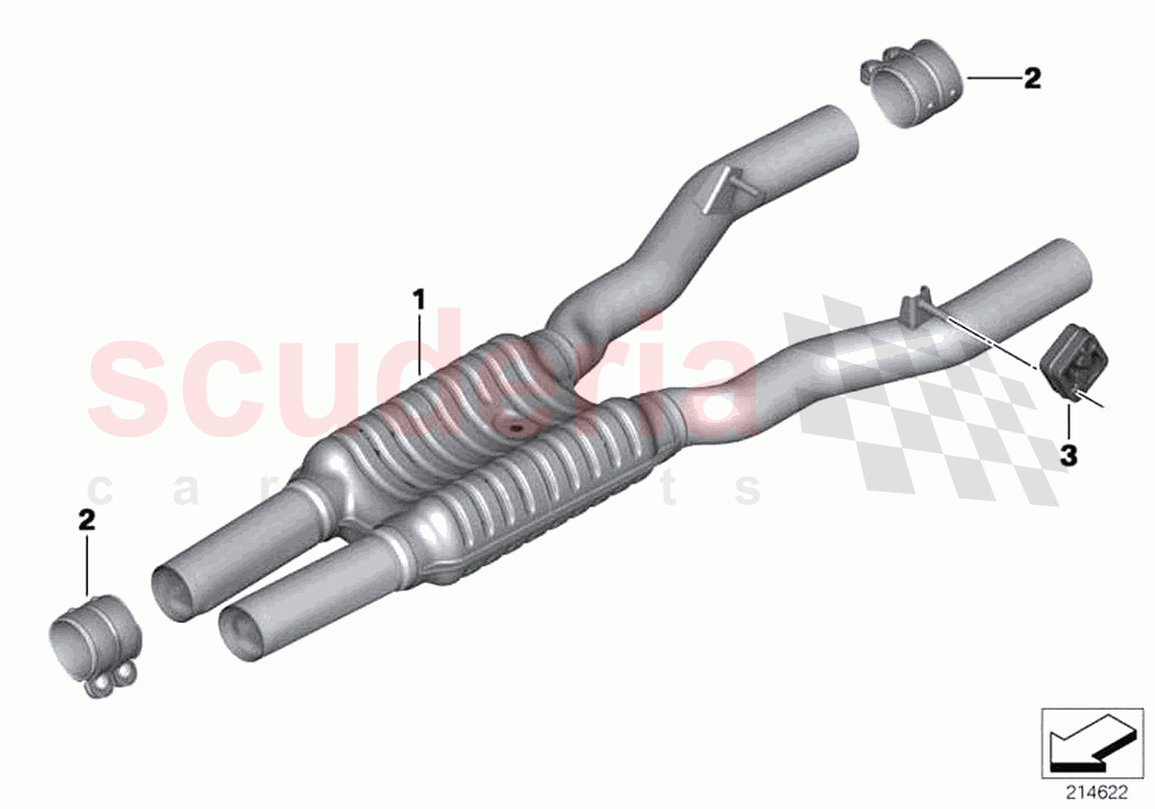 Centre muffler of Rolls Royce Rolls Royce Ghost RR4(2017-2019)