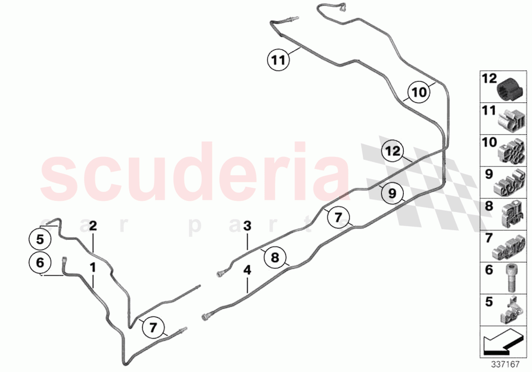 Fuel Pipe and Mounting Parts of Rolls Royce Rolls Royce Ghost RR4(2017-2019)
