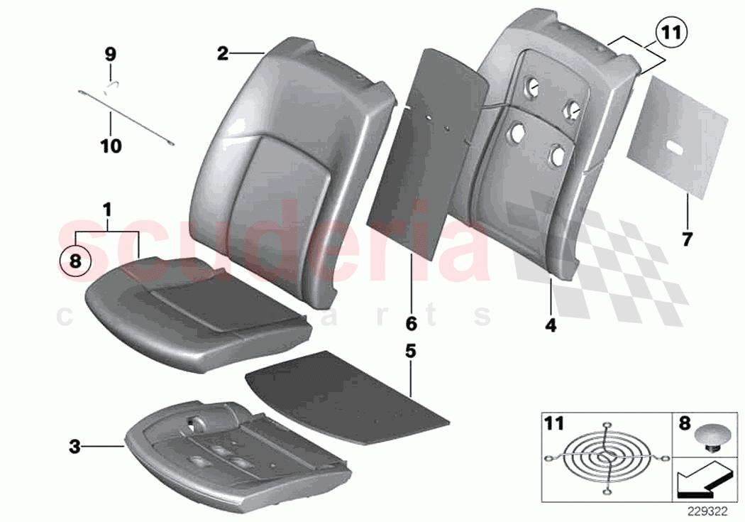 Seat front cushion cover A C seat of Rolls Royce Rolls Royce Ghost RR4(2017-2019)