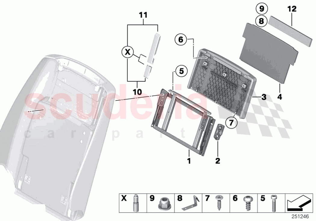 Seat front rear panel II of Rolls Royce Rolls Royce Ghost RR4(2017-2019)