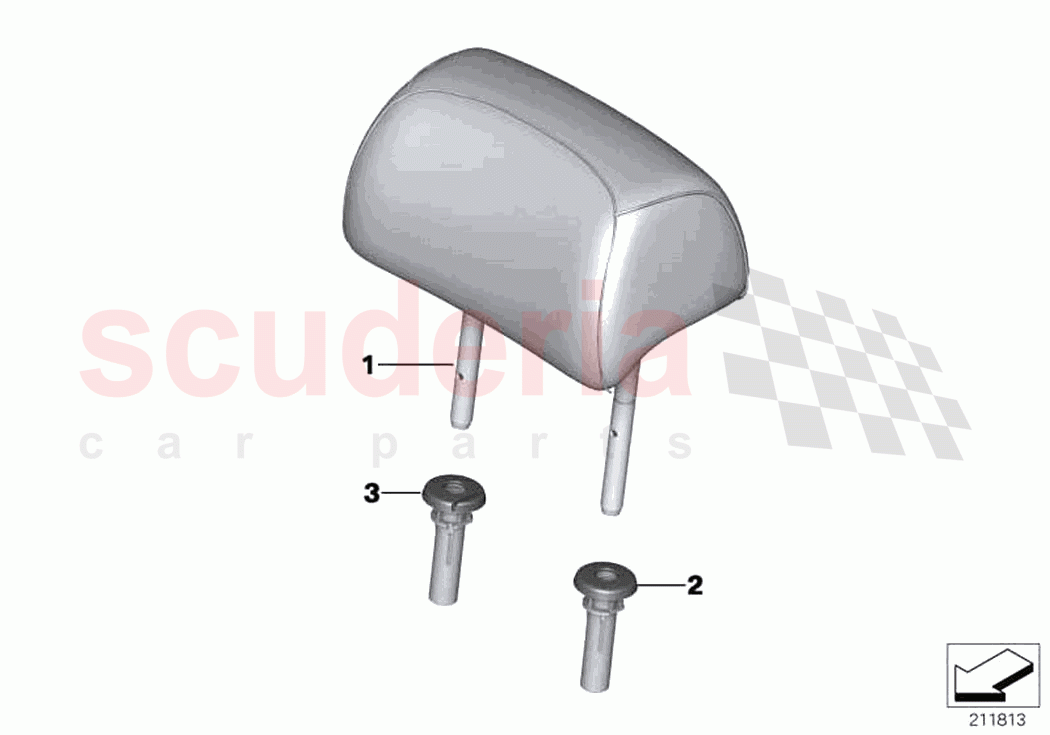 Seat rear head restraint basic seat of Rolls Royce Rolls Royce Ghost RR4(2017-2019)