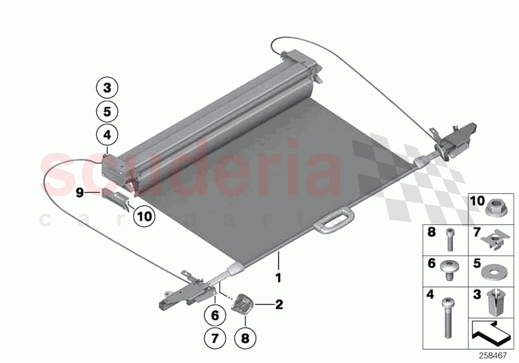 Roller cover for luggage compartment of Rolls Royce Rolls Royce Ghost RR4(2017-2019)