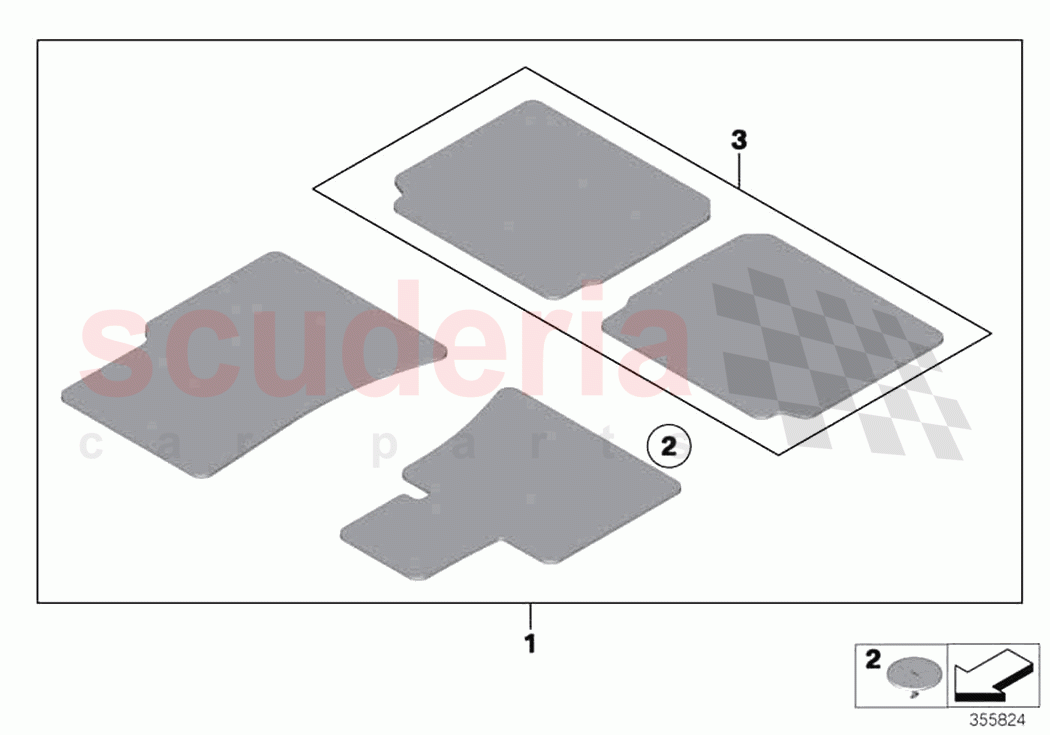 Set of floor mats Velours of Rolls Royce Rolls Royce Ghost RR4(2017-2019)