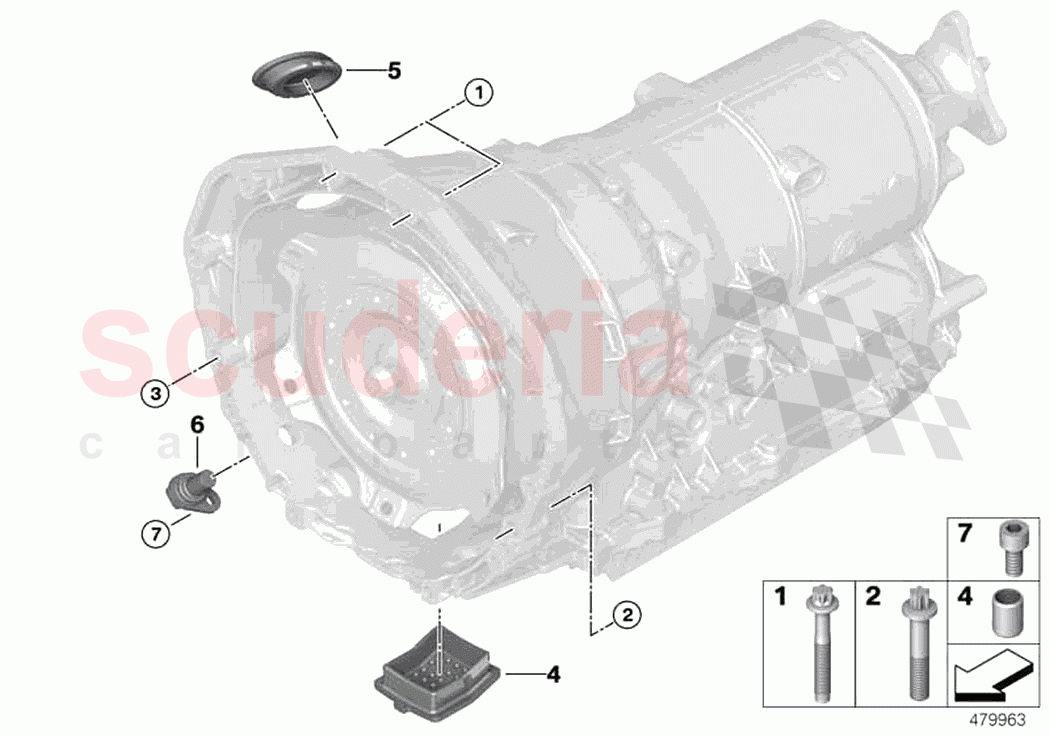 Transmission mounting parts of Rolls Royce Rolls Royce Phantom Extended RR12(2017-2023)