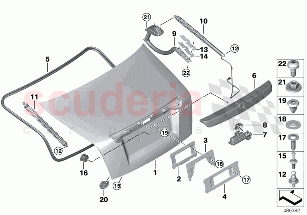 Trunk lid of Rolls Royce Rolls Royce Phantom Extended RR12(2017-2023)
