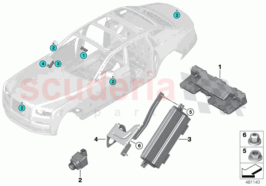 Camera systems of Rolls Royce Rolls Royce Phantom Extended RR12(2017-2023)