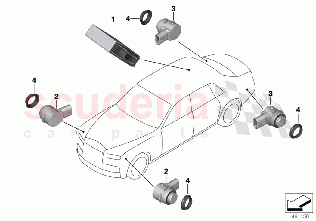 Parking Assistant PMA of Rolls Royce Rolls Royce Phantom Extended RR12(2017-2023)