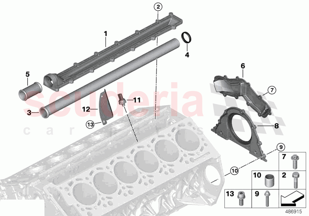 Engine block mounting parts of Rolls Royce Rolls Royce Phantom Extended RR12(2017-2023)