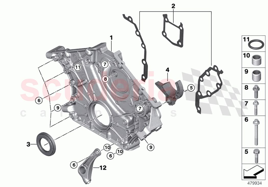 Lower timing case of Rolls Royce Rolls Royce Phantom Extended RR12(2017-2023)