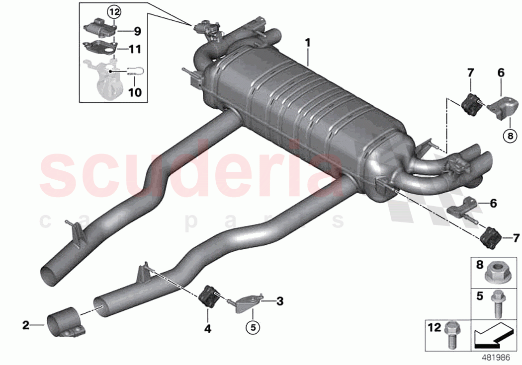 Exhaust system rear of Rolls Royce Rolls Royce Phantom Extended RR12(2017-2023)
