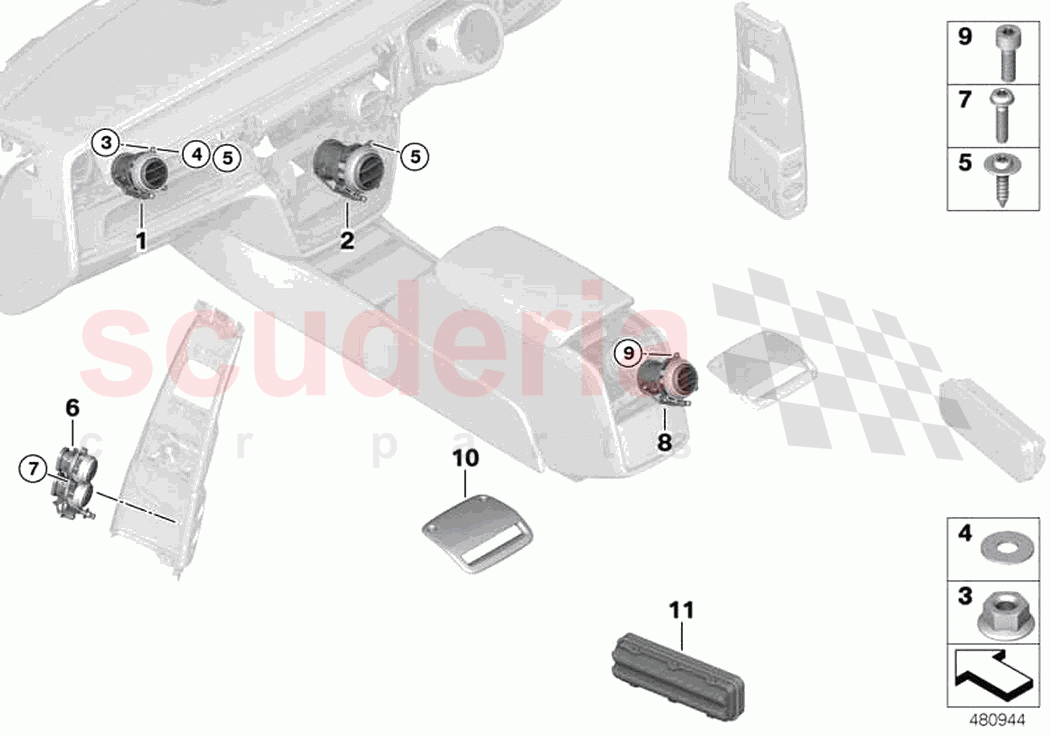Air outlet of Rolls Royce Rolls Royce Phantom Extended RR12(2017-2023)