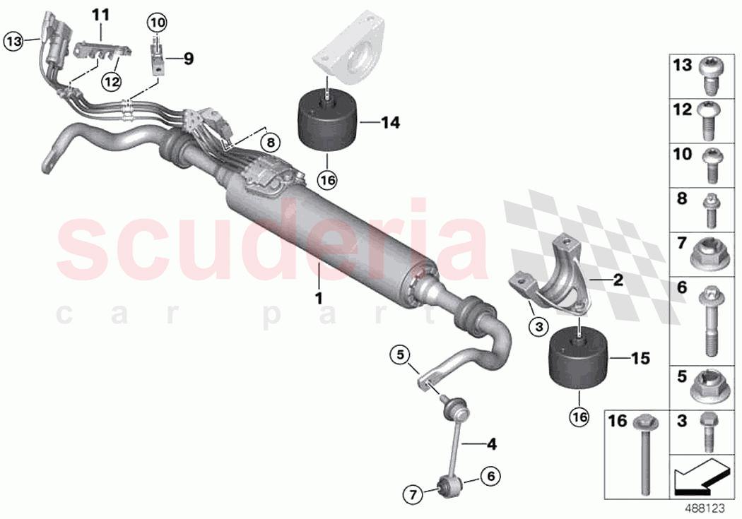 Rear stabilizer bar Dynamic Drive of Rolls Royce Rolls Royce Phantom Extended RR12(2017-2023)