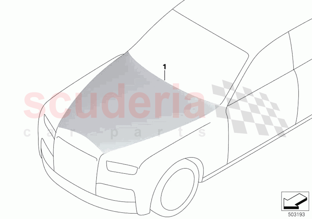 Retrofit Silver Satin Bonnet of Rolls Royce Rolls Royce Phantom Extended RR12(2017-2023)