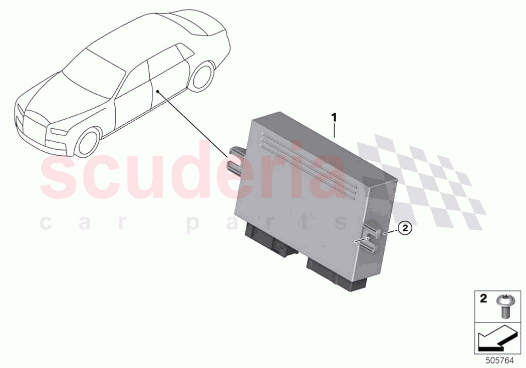 Control unit partition wall of Rolls Royce Rolls Royce Phantom Extended RR12(2017-2023)