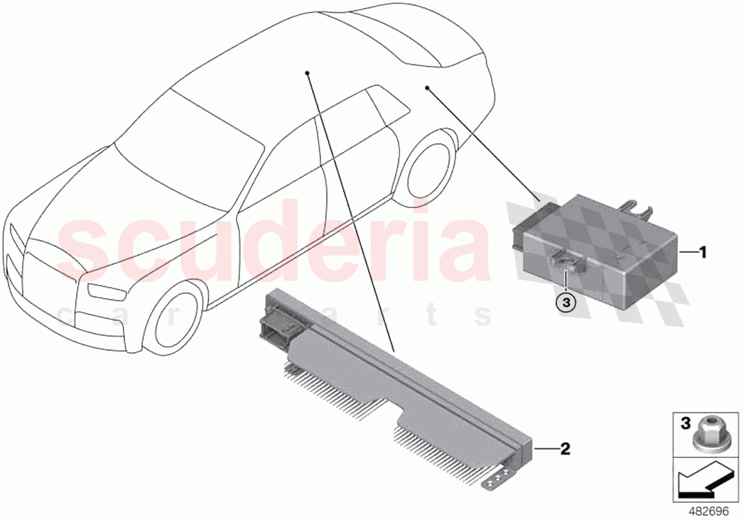 Control unit starlight headliner of Rolls Royce Rolls Royce Phantom Extended RR12(2017-2023)