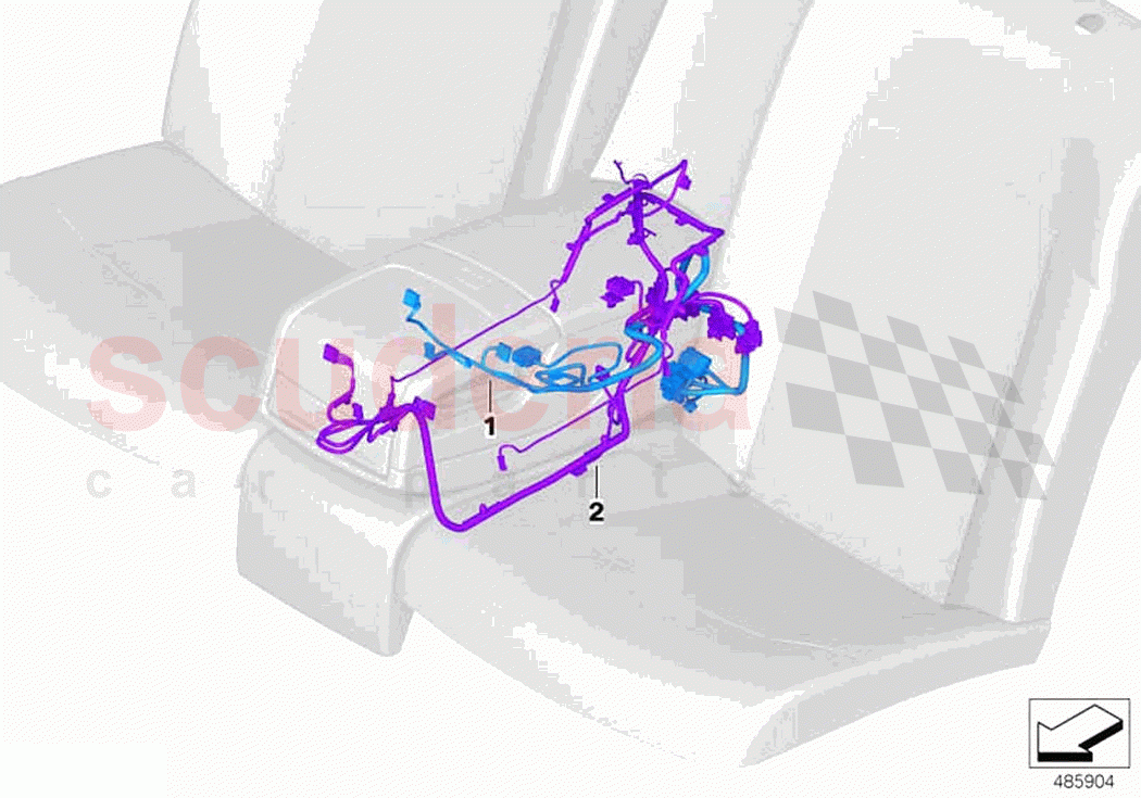 Wiring harness centre rear console of Rolls Royce Rolls Royce Phantom Extended RR12(2017-2023)