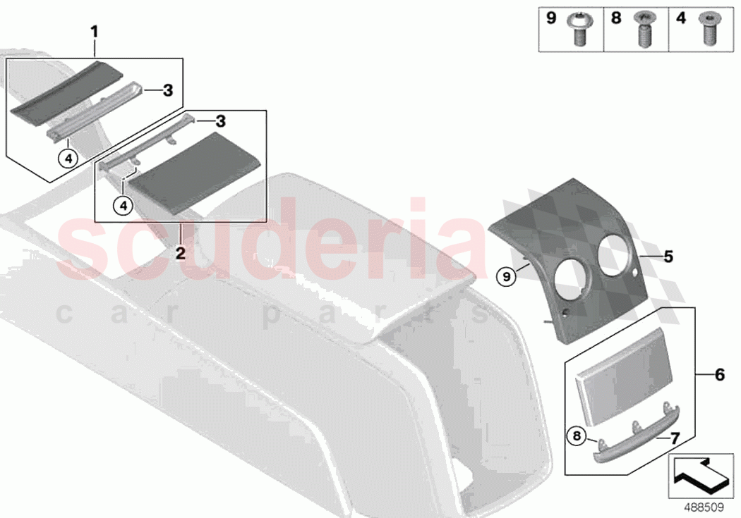 Decor trims centre console of Rolls Royce Rolls Royce Phantom Extended RR12(2017-2023)