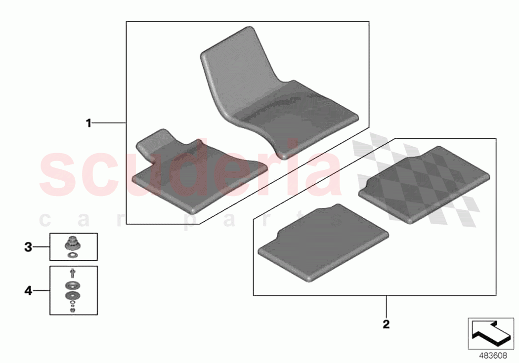 Set floor mats lamb skin of Rolls Royce Rolls Royce Phantom Extended RR12(2017-2023)