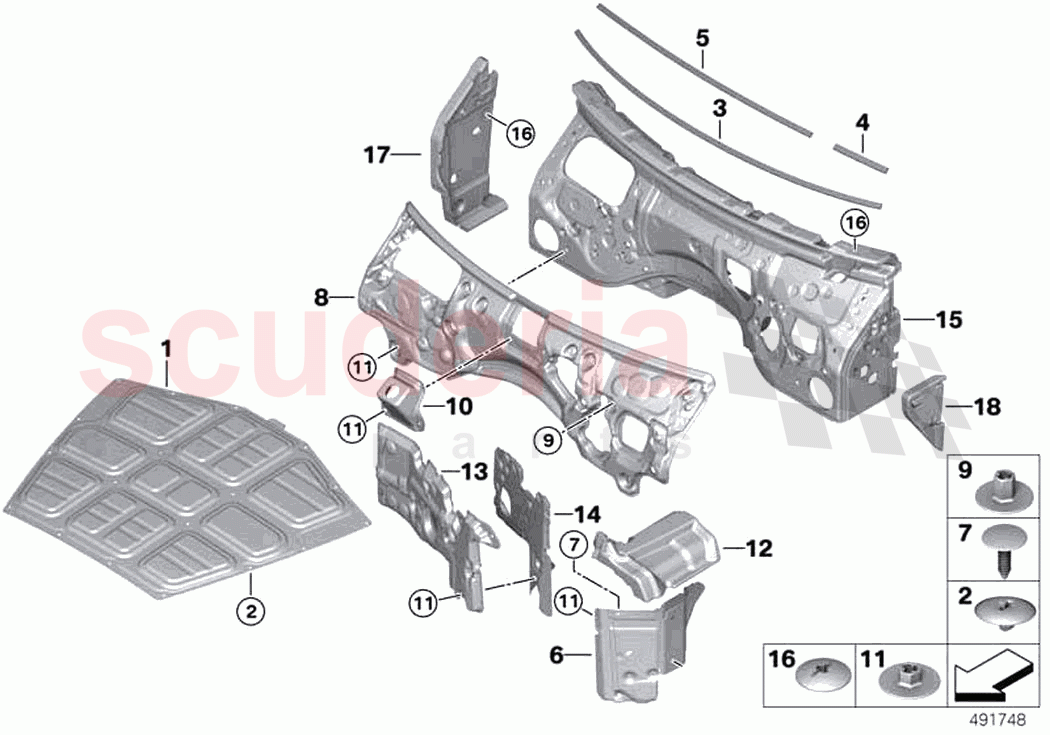 Sound insulation front I of Rolls Royce Rolls Royce Phantom Extended RR12(2017-2023)