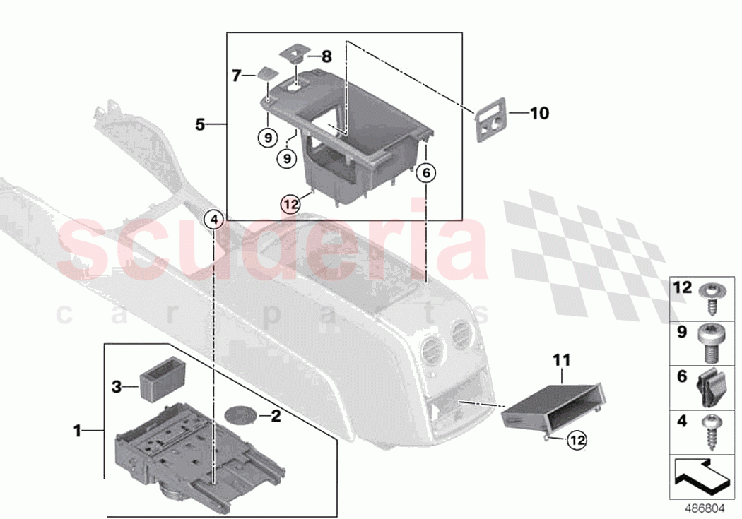 Storage compartment centre console of Rolls Royce Rolls Royce Phantom Extended RR12(2017-2023)