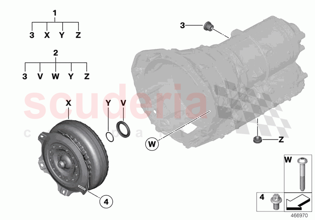 GA8HP95Z torque converter seal elements of Rolls Royce Rolls Royce Phantom RR11(2017-2023)