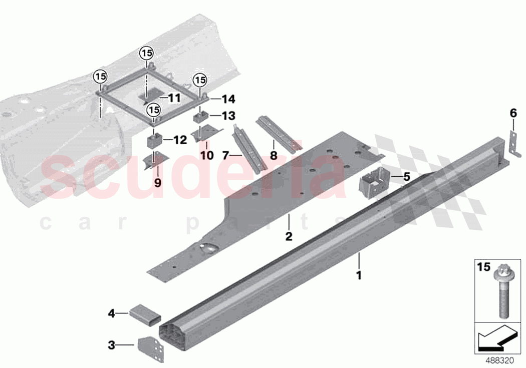 Floorpan assembly of Rolls Royce Rolls Royce Phantom RR11(2017-2023)